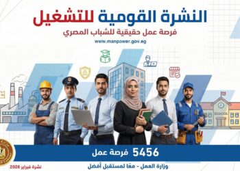 5456 فرصة عمل جديدة في 14 محافظة.. وزارة العمل تطلق نشرتها نصف الشهرية بشراكة 54 شركة