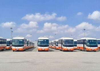 من شرق بورسعيد إلى غانا.. 100 حافلة مصرية تنطلق للأسواق الأفريقية