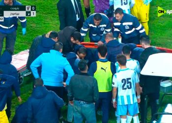 تعرض محمد حمدي لاعب بيراميدز لإصابة خظيرة