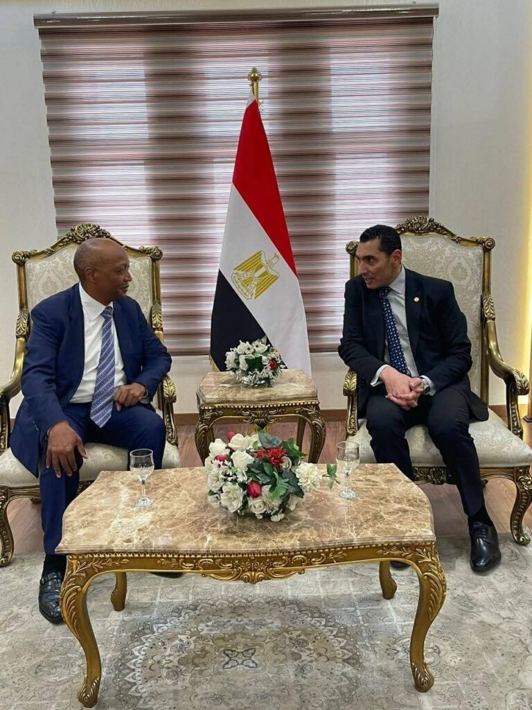وزير الشباب والرياضة يستقبل رئيس «كاف» بالقاهرة ورسالة تقدير من رئيس جنوب أفريقيا للرئيس السيسي