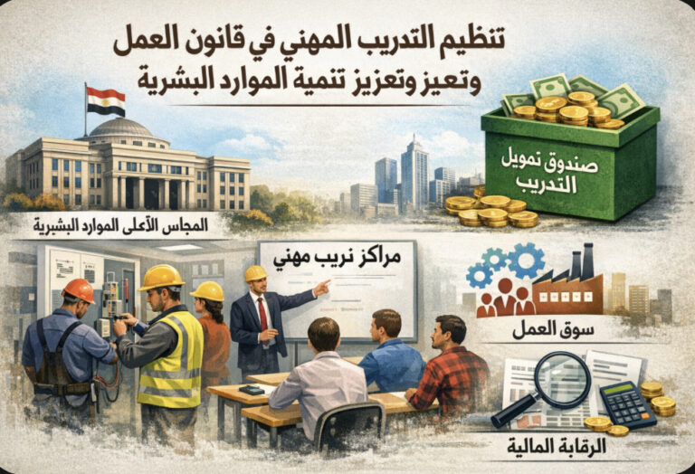 تنظيم التدريب المهني في قانون العمل وتعزيز تنمية الموارد البشرية