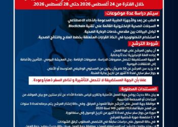 الصحة تعلن فتح باب الترشح لبرنامج التحول الرقمي فى الرعاية الصحية بسنغافورة لعام 2026