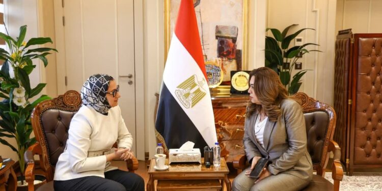 وزيرة التنمية المحلية والبيئة تتابع مع محافظ الوادي الجديد استعدادات عيد الأضحى والموقف التنفيذي للمشروعات التنموية