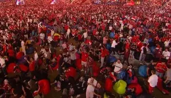 احتفالات المصريين تهز العاصمة الجديدة