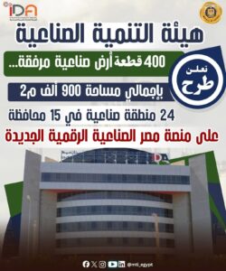 هيئة التنمية الصناعية تعلن طرح ٤٠٠ قطعة أرض مرفقة بـ ١٥ محافظة على المنصة الرقمية وتخصيصها لمنتجات محددة لتوطين الصناعات المغذية