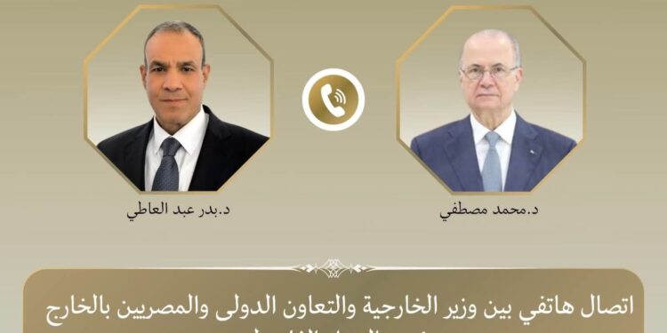 وزير الخارجية يبحث مع رئيس الوزراء الفلسطيني تطورات غزة والضفة والترتيب لمؤتمر المانحين